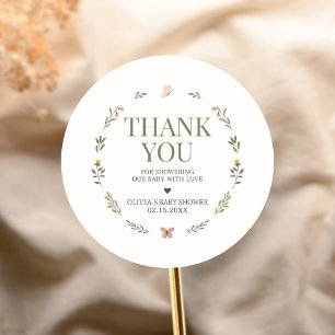 Baby in Bloom Wildflower Baby Shower Classic Round Sticker