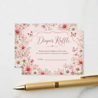 Baby in Bloom Wildflower Baby Shower Enclosure Card