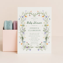 Baby in Bloom Wildflower Baby Shower Invitation