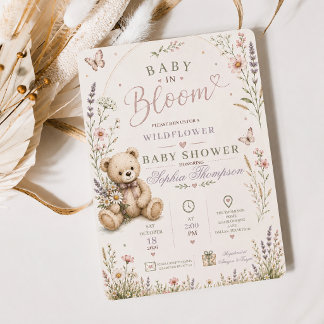 Baby in Bloom Wildflower Baby Shower Invitation