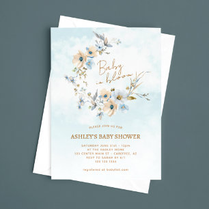 Baby in Bloom Wildflower Baby Shower Invitation
