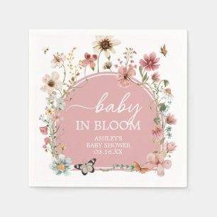 Baby in Bloom Wildflower Baby Shower Napkin