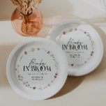 Baby in bloom wildflower baby shower paper plate<br><div class="desc">Mommy to be wildflower Baby in bloom baby shower invitation design. Ideal gender neutral design. Perfect coordinating baby shower design collection.</div>