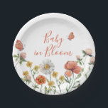 Baby in Bloom Wildflower baby shower Paper Plate<br><div class="desc">Baby in Bloom! Watercolor Wildflower baby shower plate.</div>