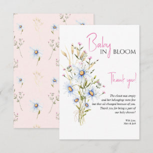Baby In Bloom Wildflower Baby Shower Thank You