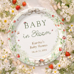 Baby in Bloom Wildflower Bow Baby Shower Paper Plate<br><div class="desc">Baby in Bloom Wildflower Bow Baby Shower Paper Plates. Matching items available.</div>