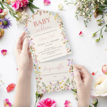 Baby in Bloom Wildflower Colourful Baby Shower