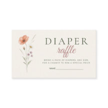 Baby in Bloom Wildflower Diaper Raffle Card