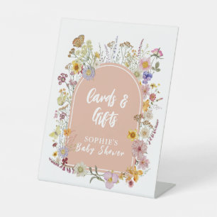 Baby In bloom Wildflower Dusty Rose Cards & Gifts Pedestal Sign