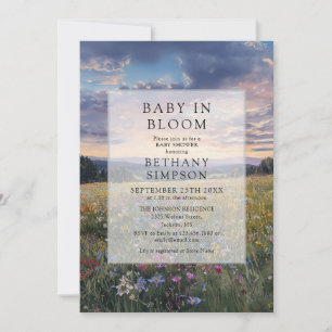 Baby In Bloom Wildflower Floral Baby Shower Invitation