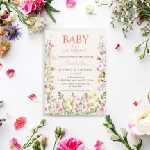 Baby in Bloom Wildflower Floral Girl Baby Shower