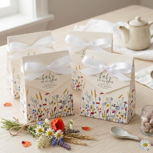 Baby in Bloom Wildflower Meadow Baby Shower Favor Box
