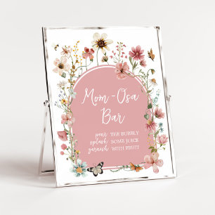 Baby in Bloom Wildflower Mom Osa Bar Poster