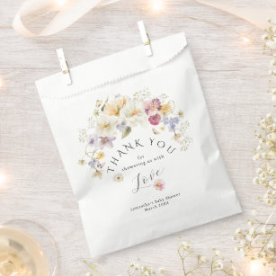 Baby in bloom Wildflower Rustic Baby Shower Favour Bag