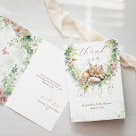 Baby in Bloom Woodland Floral Baby Girl Shower Thank You Card<br><div class="desc">Baby in Bloom Woodland Floral Baby Girl Shower Invitation</div>