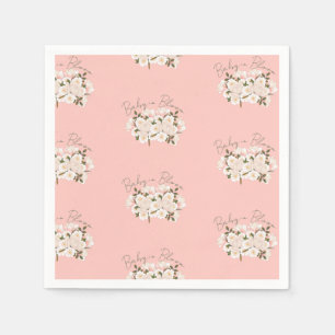 Baby in Bloom Wrapping Paper for Baby Shower Napkin