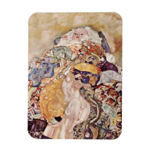 Baby in Brightly Coloured Quilt Magnet