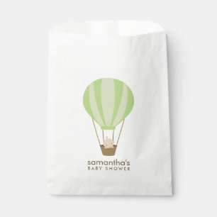 Baby in Green Balloon Baby Shower Favour Bag