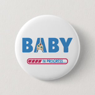Baby in progress business card 2 inch round button