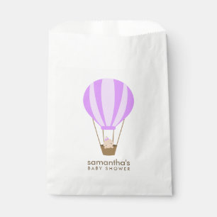 Baby in Purple Balloon Baby Shower Favour Bag