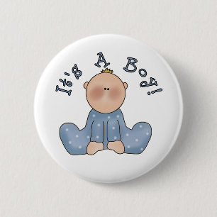 Baby in Sleeper It's a Boy 2 Inch Round Button
