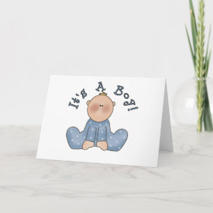 Baby in Sleeper It's a Boy Announcement