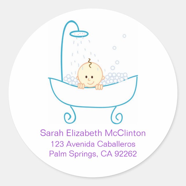 Baby in Tub Address Labels (Front)