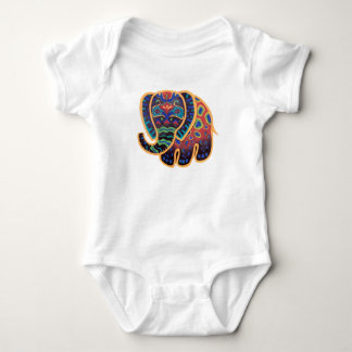 Baby Indian Elephant Design Bodysuit