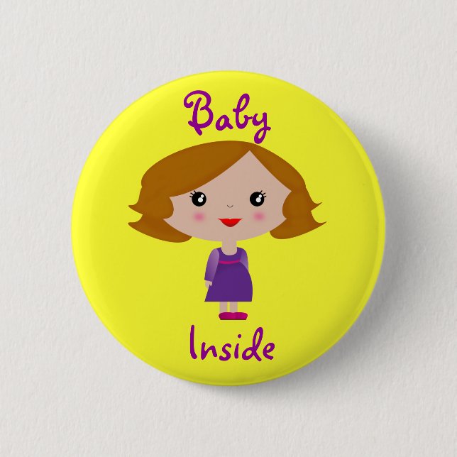 Baby Inside 2 Inch Round Button (Front)