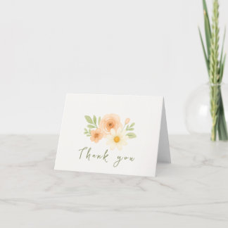 Baby is Blooming Thank You Card