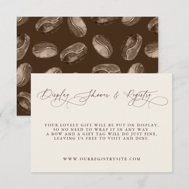 Baby is Brewing Baby Shower Display Shower Enclosure Card (Front/Back)