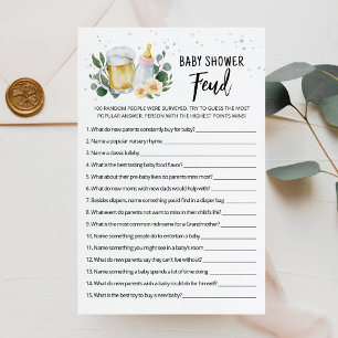 Baby Is Brewing Baby Shower Feud Pink Game