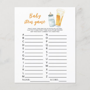 Baby is brewing beer baby shower Baby Item Game