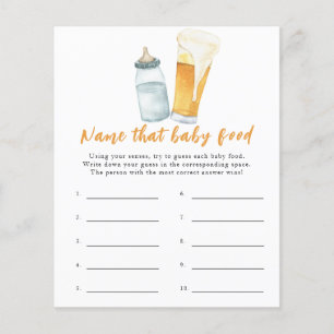 Baby is brewing beer - Name that baby food