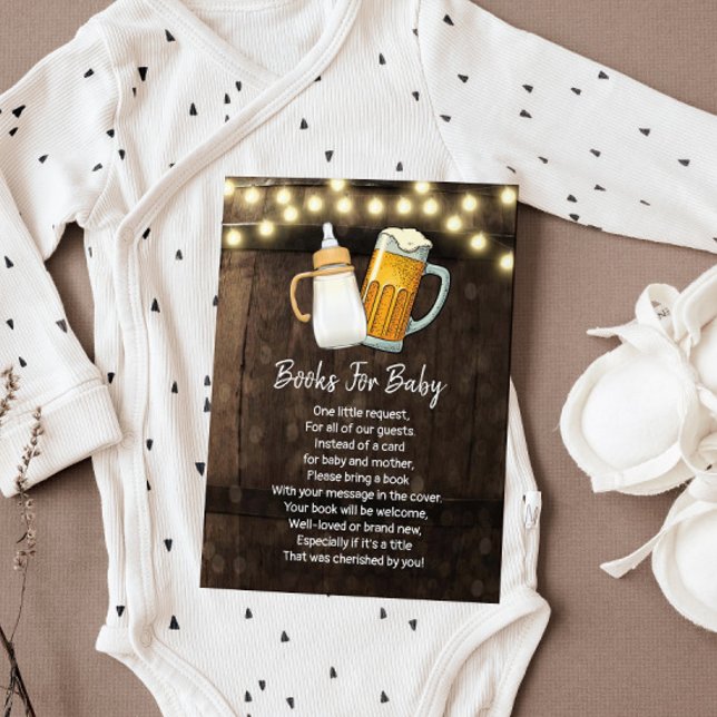 Baby Is Brewing Book Request Card, Books For Baby Invitation (Creator Uploaded)