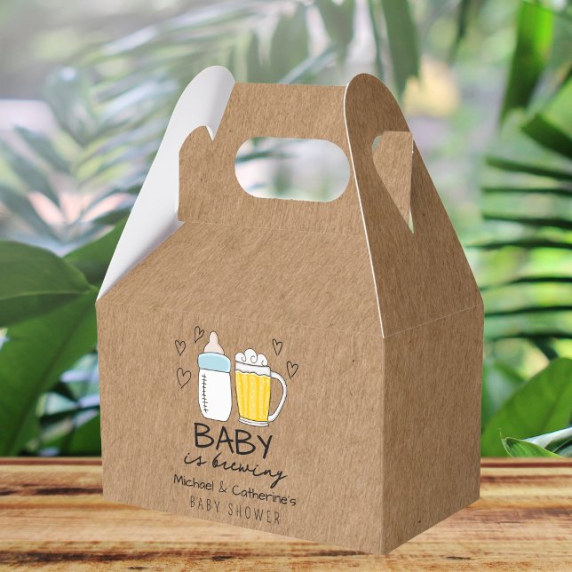 Baby Is Brewing Bottle Beer Glass Baby Shower Favor Box (Creator Uploaded)