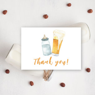 Baby is Brewing Bottle Beer Thank you Card