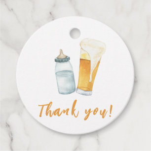 Baby is Brewing Bottle Beer Thank you Favour Tags