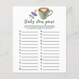 Baby is brewing coffee baby shower Baby Item Game