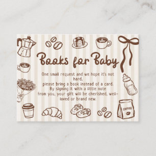 Baby is Brewing Coffee Baby Shower Books for Baby Enclosure Card