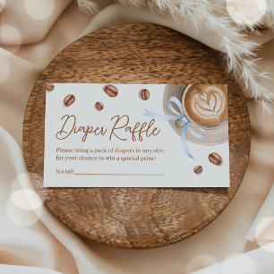 Baby is Brewing Coffee Baby Shower Diaper Raffle Enclosure Card
