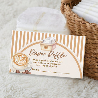 Baby Is Brewing Coffee Baby Shower Diaper Ruffle  Enclosure Card
