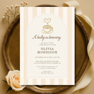 Baby is Brewing Coffee Baby Shower Invitation
