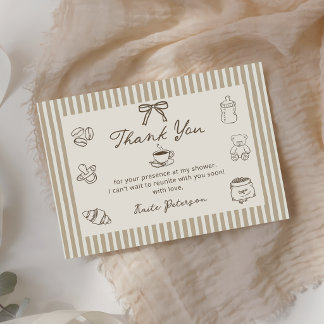 Baby is Brewing Coffee Baby Shower Thank You Card