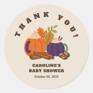 Baby Is Brewing Coffee Baby Shower Thank You Classic Round Sticker