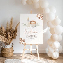 Baby is Brewing Coffee Baby Shower Welcome Sign