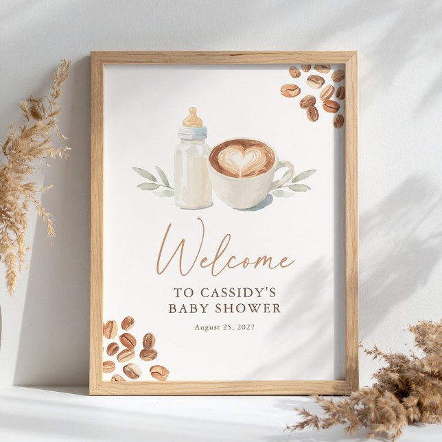 Baby is Brewing Coffee Baby Shower Welcome Sign (Creator Uploaded)