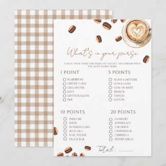 Baby is Brewing Coffee Bean Baby Shower game Card