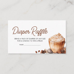 Baby is Brewing Coffee Bean Diaper Raffle Enclosure Card