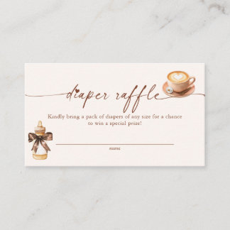 Baby Is Brewing Coffee Diaper Raffle Card